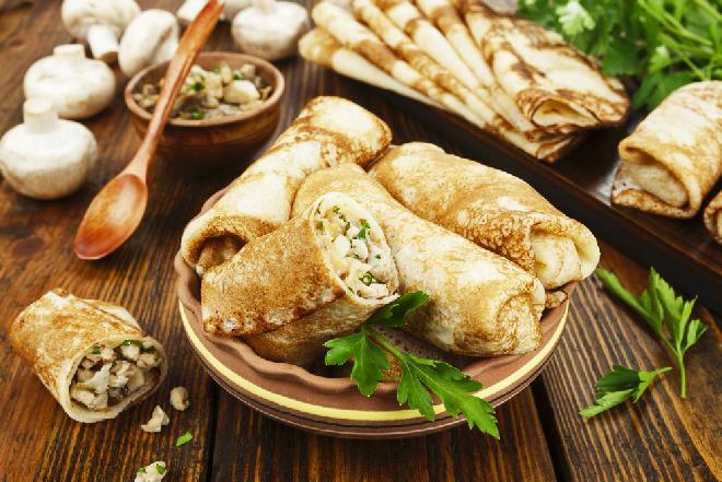 Krokiety naleśnikowe z nadzieniem pieczarkowo-jajecznym